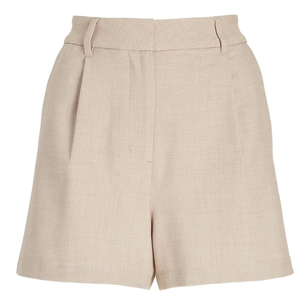 High Waisted Clean Pleated Shorts, Size 2